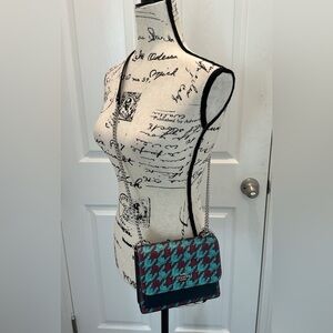 Coach Stylish Houndstooth Crossbody Bag